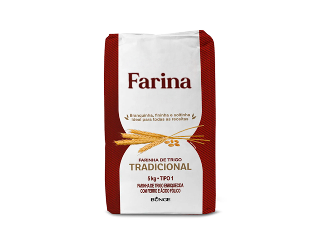 FARINHA DE TRIGO TIPO 1 FARINA 5 KG (FDO 25 KG)